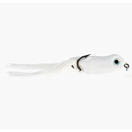 Scum Frog Pro Series Rattle Topwater Frog, 2 12, 12 Oz, Bright White PRO-2203